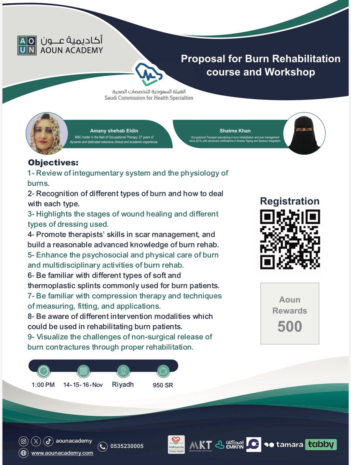 Proposal for Burn Rehabilitation course and Workshop